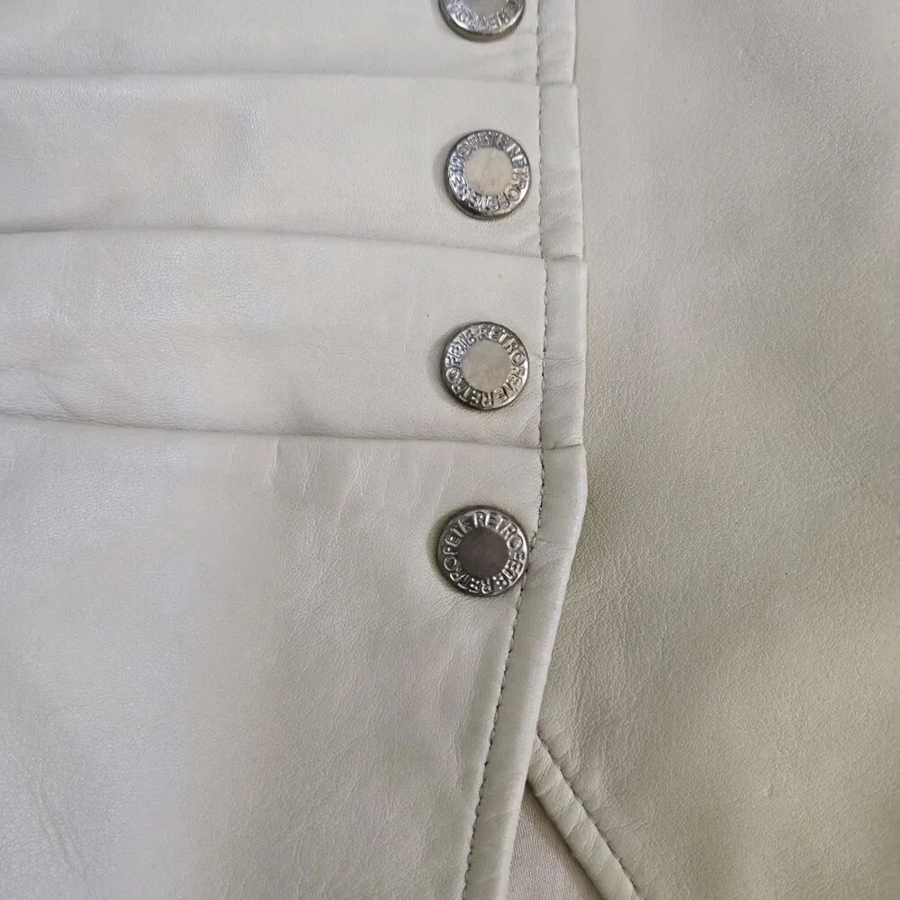 Retrofete Willa Leather Mini Skirt Size M NEW